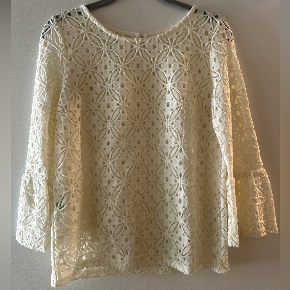 Elegant Cream Lace Women's Top